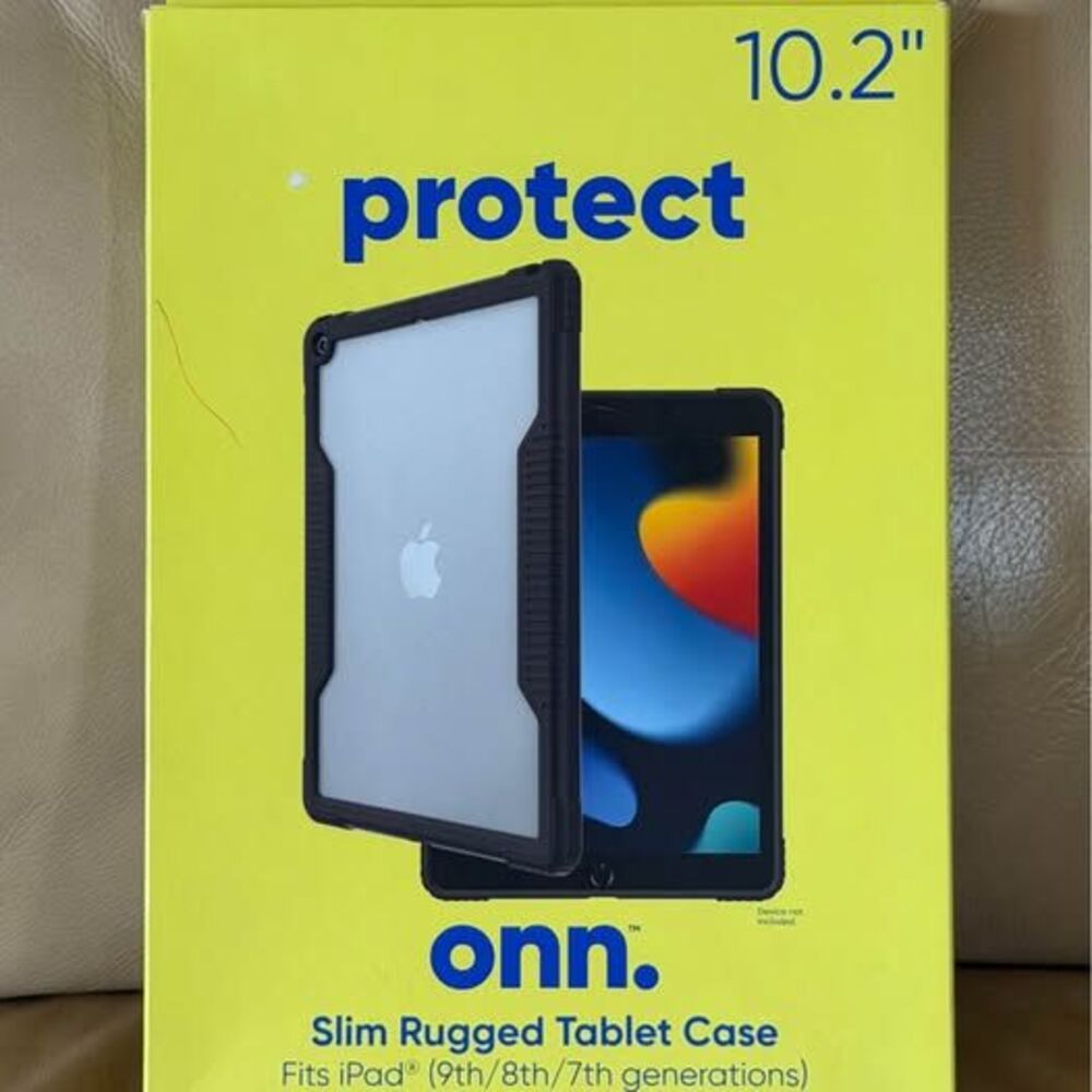 onn. Slim Rugged Tablet Case for iPad 9th/8th/7th Gen